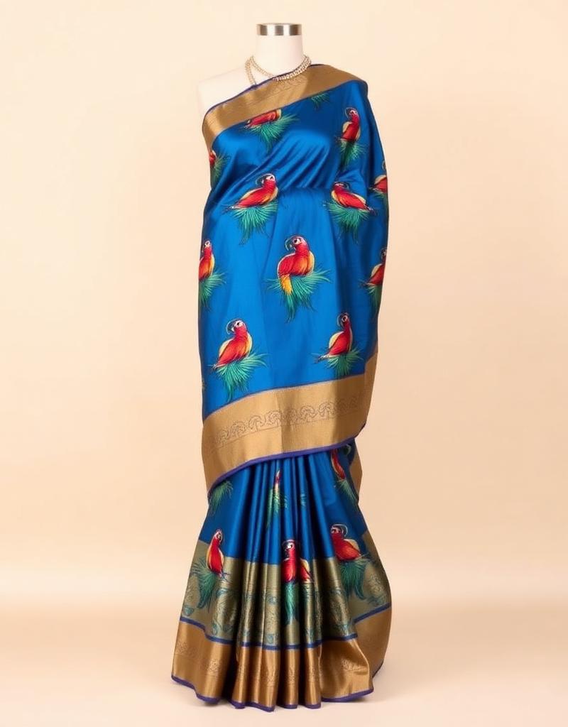 Peacock Blue Paithani Saree